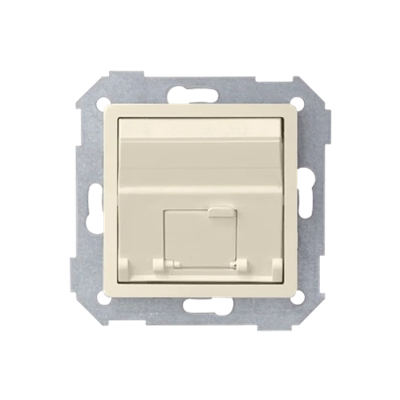 Cache prise RJ45 x1 incliné beige