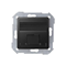 Cache prise RJ45 x1 oblique graphite