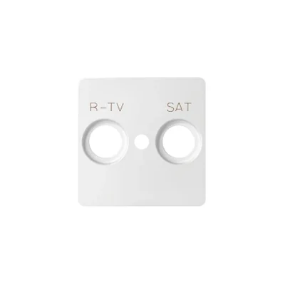 Cache prise RTV-SAT blanc