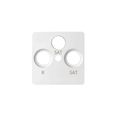Cache prise RTV-SAT-SAT blanc