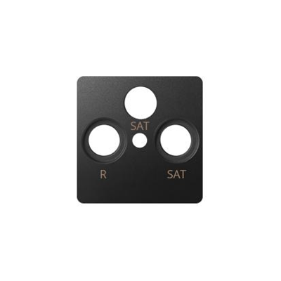 Cache prise RTV-SAT-SAT graphite