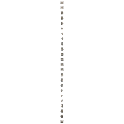 Cache prise téléphonique sur Keystone double diagonale avec champ de marquage satiné (métallique)