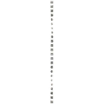 Cache prise téléphonique sur Keystone double diagonale avec champ de marquage satiné (métallique)