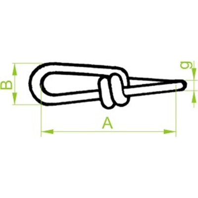 Cadena de torsión para suspender rutas de cables.