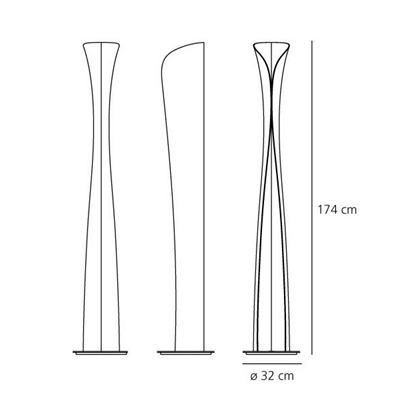 CADMO Black display floor lamp