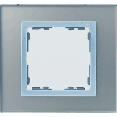 Cadre 1x verre - argent / cadre intermédiaire aluminium mat