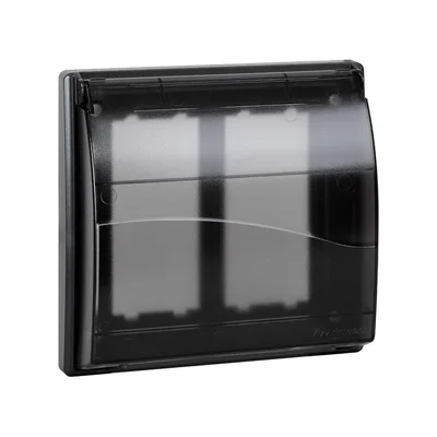 Cadre 2 modules pour boîtier SBM250 avec couvercle, 4x K45, gris graphite