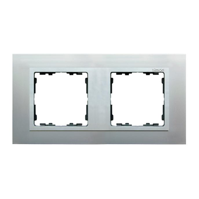 Cadre 2x aluminium / cadre intermédiaire aluminium mat