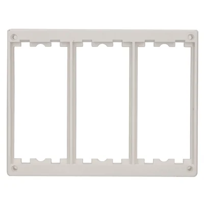 Cadre 3 modules, blanc pur