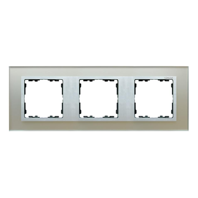 Cadre 3x verre - argent / cadre intermédiaire aluminium mat