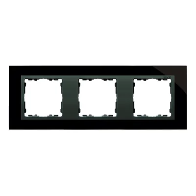 Cadre 3x verre - noir / cadre intermédiaire graphite