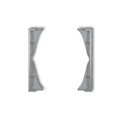 Cadre adaptateur pour prises doubles, argent métallisé, 7MRP-2
