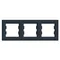 Cadre anthracite horizontal 3 postes ASFORA