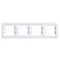 Cadre blanc horizontal quadruple ASFORA