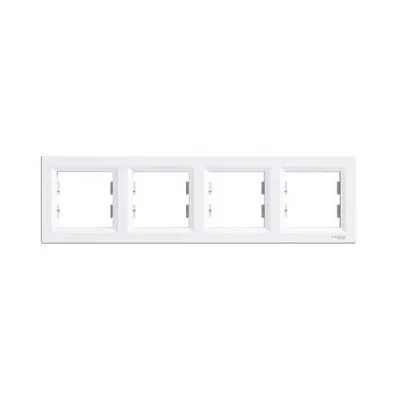 Cadre blanc horizontal quadruple ASFORA