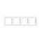 Cadre blanc horizontal quadruple ASFORA