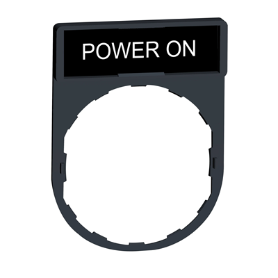Cadre d'étiquette Harmony XB4 30X40mm pour étiquettes 8X27mm POWER ON