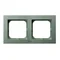 Cadre double AS pour interrupteurs IP-44, vert mat
