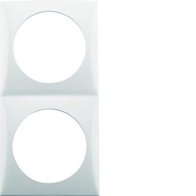 Cadre double brillant blanc neige