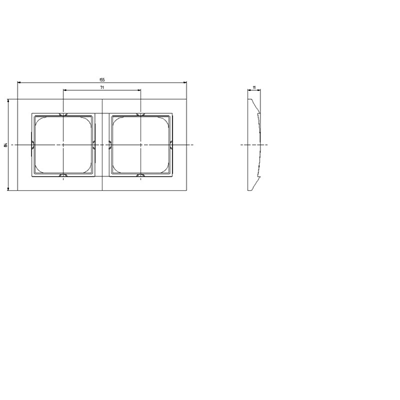 Cadre double IMPRESJA Silver pour interrupteurs IP44