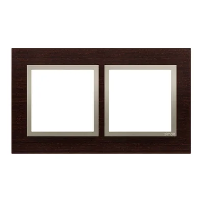 Cadre double Nature-Drewno ZŁOTE WENGE IP20/IP44
