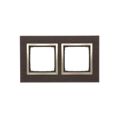 Cadre double Nature-Drewno ZŁOTE WENGE IP20/IP44