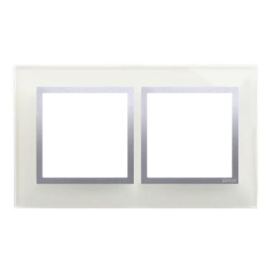 Cadre double Nature-Glass SILVER MIST IP20/IP44