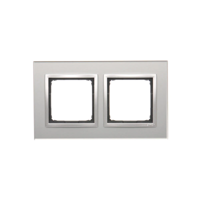Cadre double Nature-Glass SILVER MIST IP20/IP44