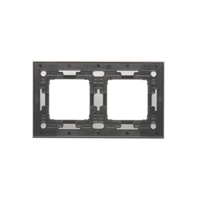 Cadre double Nature-Glass SILVER MIST IP20/IP44