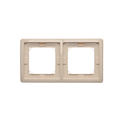 Cadre double pour version étanche aux éclaboussures IP44 avec jeu de joints, beige