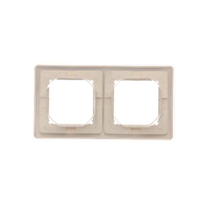 Cadre double pour version étanche aux éclaboussures IP44 avec jeu de joints, beige