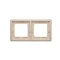 Cadre double pour version étanche aux éclaboussures IP44 avec jeu de joints, beige