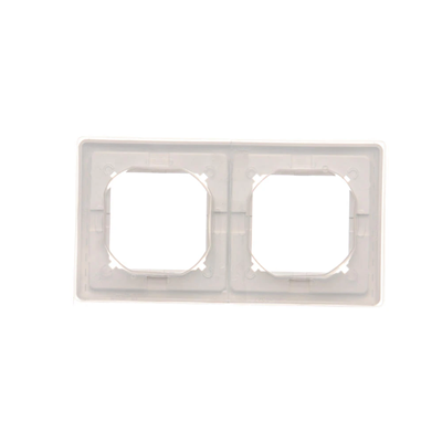 Cadre double pour version étanche aux éclaboussures IP44 avec jeu de joints, blanc