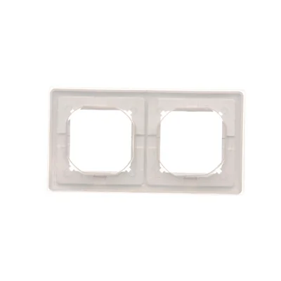 Cadre double pour version étanche aux éclaboussures IP44 avec jeu de joints, blanc