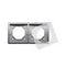 Cadre double pour version étanche aux éclaboussures IP44 avec jeu de joints, inox (métallique)