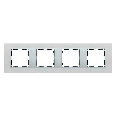 Cadre en inox mat quadruple / cadre intermédiaire en aluminium mat