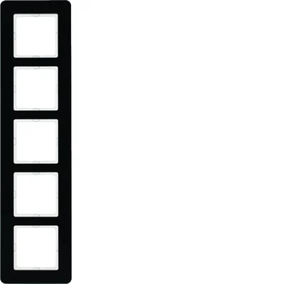 Cadre en verre noir Q.7 5 fois