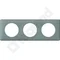 Cadre gris à trois modules