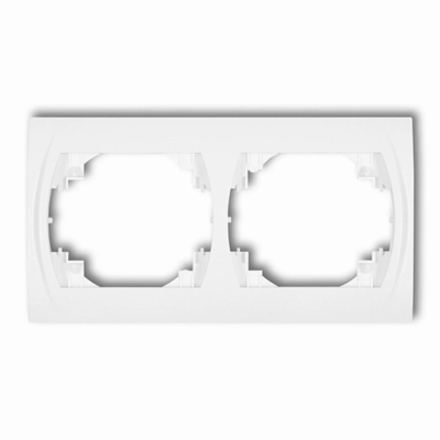 Cadre horizontal double, IP 20, blanc