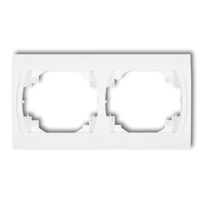 Cadre horizontal double, IP 20, blanc