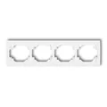 Cadre horizontal quadruple, IP 20, blanc