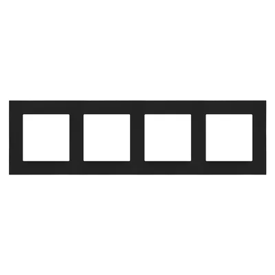 Cadre LINE 4 modules Simon 55 WMDZ-01104x-0149 ; Noir mat