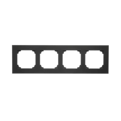 Cadre LINE 4 modules Simon 55 WMDZ-01104x-0149 ; Noir mat