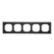 Cadre LINE 5 modules Simon 55 WMDZ-01105x-0149 ; Noir mat