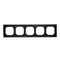 Cadre LINE 5 modules Simon 55 WMDZ-01105x-0149 ; Noir mat