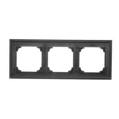 Cadre LINE à 3 modules Simon 55 WMDZ-01103x-0149 ; Noir mat