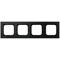 Cadre métallique noir SONATA Quadruple