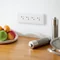 CADRE MOSAÏQUE QUADRUPLE HORIZONTAL - 8 MODULES BLANC POUR SUPPORT RÉF. N° 0802 53