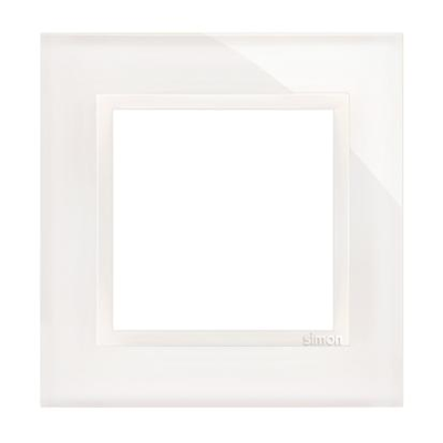 Cadre Nature-Glass 1 volet BLANC PERLE IP20/IP44