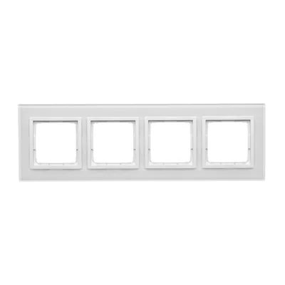 Cadre Nature-Glass 4 volets BLANC PERLE IP20/IP44